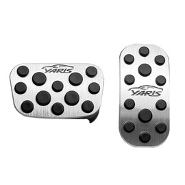 YC-JTY 2PCSyaris Yaris Cross Compatible Model 10 Series Dedicated Pedal Cover Brake Axle Cover Safe Driving Installation Instruction Manual Included Stand Mount Interior Parts Aluminum Alloy and Rubber