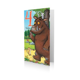 The Gruffalo GR021 "4th" Birthday Card,Multi,232x128mm