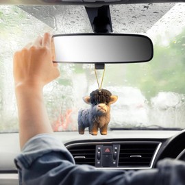 EOHMAK Car Pendants Ornament Cartoon Cattle Cow Decorative Hanging Ornament Cute Acrylic Cow Pendants Tree Ornament Decorations for Cars Backpacks Home Tree Windows Walk Decor(D-NO.10)