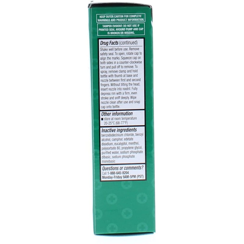 Nasal Relief Spray, Pump Mist, Anti-drip, Severe Congestion, (Oxymetazoline HCI)