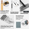 GETHPEN Sketch Pencils for Drawing,34 Pcs,Graphite Pencil (14B-4H), Charcoal Pencil,With