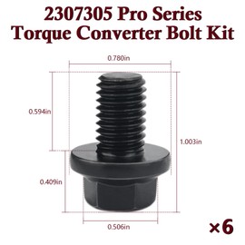 2307305 Pro Series Torque Converter Bolt Kit for General Motor,Vehicle Specific, 4L60/4L80 P/N 230-7305, 6 Pack