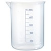 Vitlab Polypropylene Griffin Cup, High Shape, Graduated, Transparent, 2000 ml