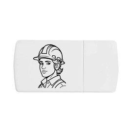 'Man in Hard Hat' Pill Box with Tablet Splitter (PI00026891)