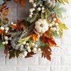 Artificial Autumn Wreath Autumn Pumpkin Wreath for Front Door, Window