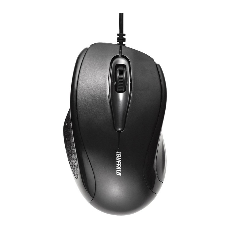 Buffalo BUFFALO Wired IRLED Mouse 3 Button Black BSMRU21BK