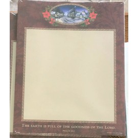 Letterhead "Christmas Snow Town" 50 sheets 8.5 x 11 Paper NIB 4 Laser or InkJet