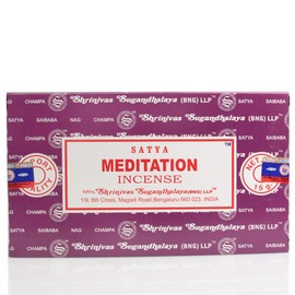 SATYA "MEDITATION" INCENSE STICKS, 12 PACKS X 15g