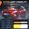 Nilight 12LED Traffic Advisor Strobe Light Bar Amber White Emergency