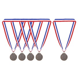 PATIKIL Bronze Award Medals, 5 Pcs 3rd Place Style Winner Medals with Neck Ribbon Metal Medals Prizes for Sports, Tournaments, Competitions