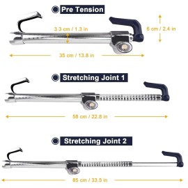 Tevlaphee Universal Steering Wheel Brake Lock Anti-Theft Retractable Double H...