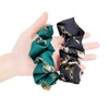 (2 types) Burnaby Luxury Black Green Point Scrunchy Black /