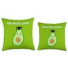 Bravocado Class of 2024 Graduate Graduation Funny Avocado Throw Pillow