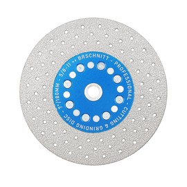 Diamond Granite Cutting Wheel,BRSCHNITT 7 Inch 180mm Vacuum Brazed Angle Grinder Diamond Blade with 5/8-11 Thread for Grinding Beveling Shaping Rounding Granite,Porcelain,Tile,Stone,Marble,Quartz