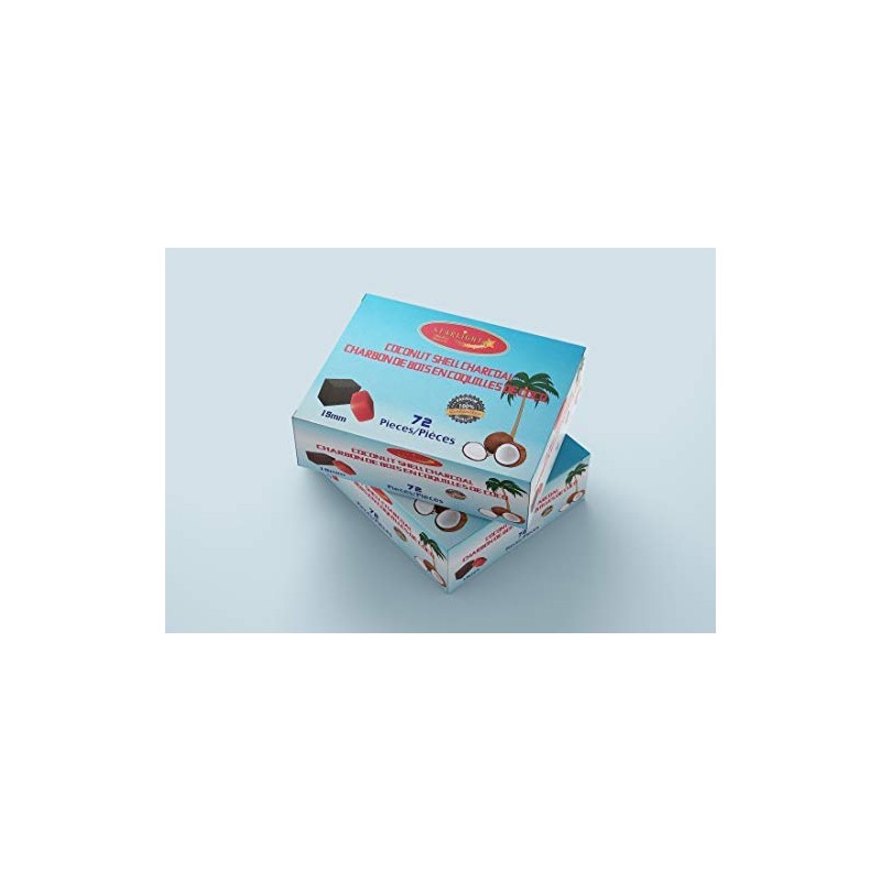 Starlight Coconut Shell charcoal Cubes 72 pc