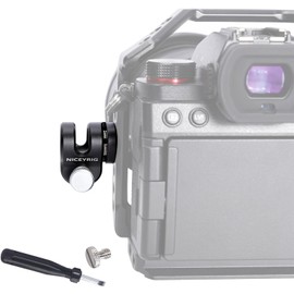 NICEYRIG Ultralight 15mm Rod Clamp Rail Extension for ARRI / 1/4" Positioning Pin Thread Applicable to EVF Mount Follow Focus - 566