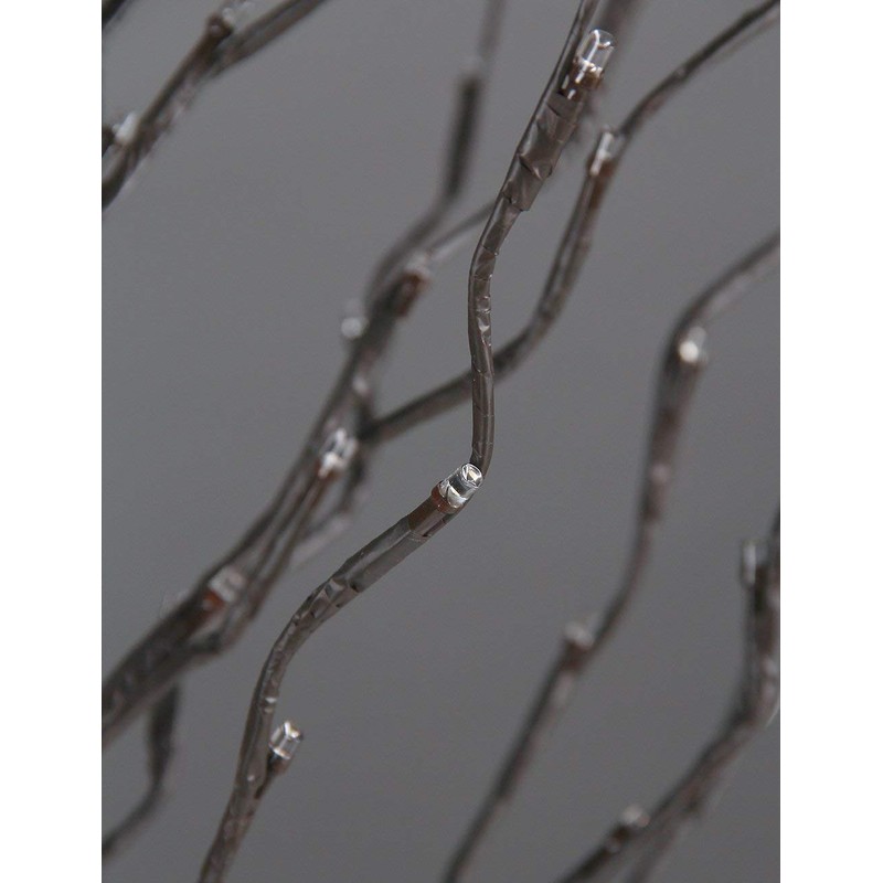 LIGHTSHARE 5Ft 200L Lighted Star Light,Warm White, Brown Branch