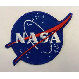 Unknown Factory NASA Space Royal Blue Hook & Loop Patch 4" wide