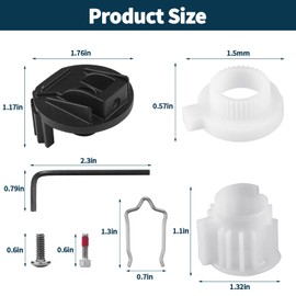 116653 Shower Handle Adapter Kit, Compatible with Moen Posi-Temp Single Handle Tub & Shower Faucet Valve Cartridge, Shower Handle Replacement Accessory