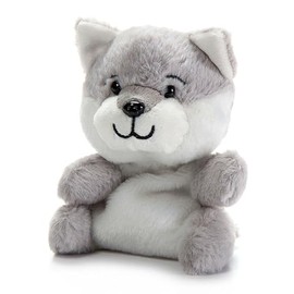 The Petting Zoo Grey Wolf Stuffed Animal Plushie, Gifts for Kids, Nuggetz Wildlife Animals, Wolf Plush Toy, 6 inches