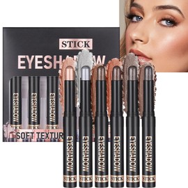 Pencil Eyeshadow Stick - Creamy Eyeshadow Stick,Matte Shimmer Brightener Smudge-Resistant Makeup Set Pens for Women Birthday Dating Party Wedding