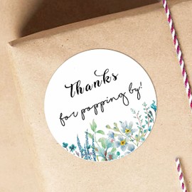Thanks for Popping by Popcorn Favor Stickers Baby Shower Favor Labels Wedding Stickers-120PCS