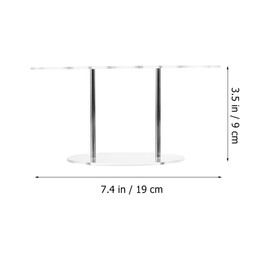 iplusmile Acrylic Ice Cream Cone Holder, 3 Holes Waffle Sushi Hand Roll Display Stand, Clear Food Display Stand Rack for Birthday Parties, Weddings, Christmas