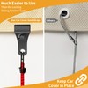 Hlogree 2PCS Car Cover Gust Straps Wind Protector,Bungee Cords Hook
