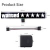 YnGia Wanted Car Stickers Led Car Sign Cool Car Glow