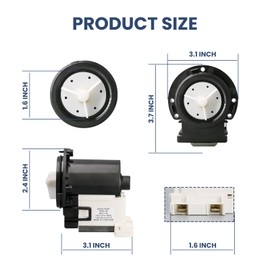 SUREPHON 4681EA2001T Washer Drain Pump Motor Replace for Kenmore & LG Washer Drai n Pump Replacement AP5328388 4681EA1007G 4681EA1007D 4681EA2001N and More