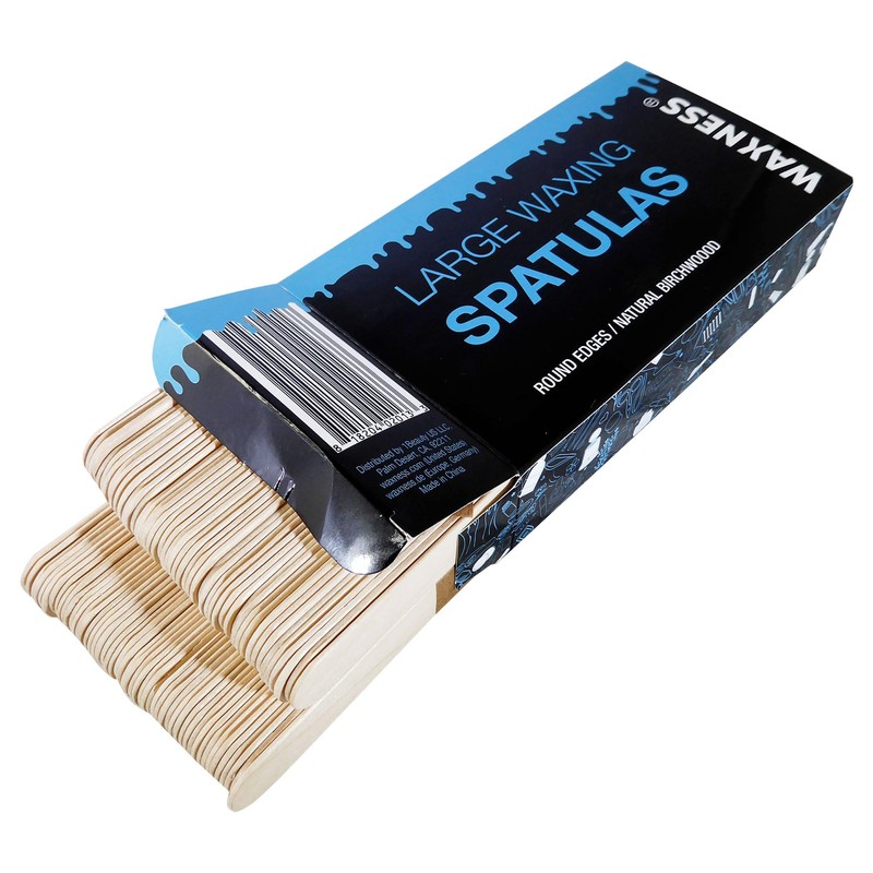 Waxness Wax Necessities Extra Polished Birchwood Rounded Body Wax Spatulas