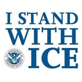 Diamond Signs I Stand With ICE Lawn Sign 18x12 Double Sided w/ metal stake