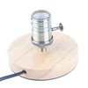 E26/E27 Table Lamp Holder Household Retro Wooden Lamp Base with