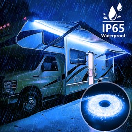 Destlife 12V LED Light Strip 20ft, Blue Light RV Awning Lights, RV Outdoor Light, Waterproof RV Lights Exterior for Party BBQ