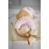 Pebble Pink Teddy Bear Baby Rattle Teething Ring / Baby