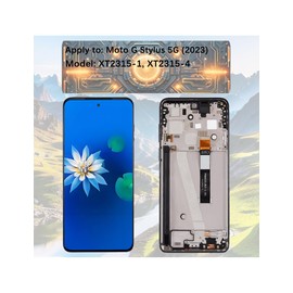 Display Screen for Moto G Stylus 5G (2023) XT2315-1 XT2315-4 LCD Screen Replacement Assembly Kit(Black with Frame)
