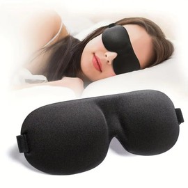 3D Sleep Mask for Side Sleepers, Blackout Eye Mask for Men and Women, Ultra Thin Design, Comfortable and Breathable to Wear, Perfect for Yoga, Travel