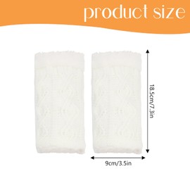 Fingerless Gloves for Women,Winter Thermal Arm Warmers Ladies Knitted Mittens Half Finger Gloves Soft Stretch Plush Fingerless Gloves for Women Girls Work Outdoor Christmas Gifts Y4LXMRST (White)