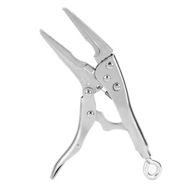 Long Needle Locking Pliers Galvanized Stainless Steel Tooth shaped Jaw 500N 37mm