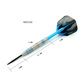 CUESOUL Glory 85% Tungsten 22g Steel Tip Dart Set-Blue line Colored