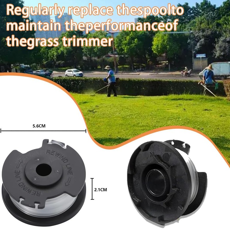 Pack of 3 replacement thread spools, grass trimmer accessories, grass
