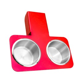 Truck Cup Holder Compatible with Chevy/GMC C/K 10/20/30 1973-1987, Detachable Center Drink Water Holder with Stainless Steel Cup Slots(Red)