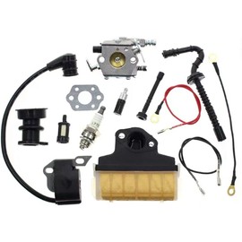 Stihl MS250 Carburetor,Drintag Carburetor Ignition Coil Kit for Stihl 021 023 025 MS210 MS230 MS250 Chainsaw Carb with 1123 160 1650 Air Filter Ignition Coil Fuel Line Tune Up Kit Replace Walbro WT286