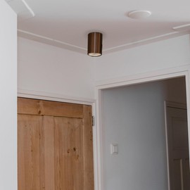 QAZQA - Design Modern Spot I Spotlight I Ceiling Spotlight I Ceiling Spotlight I Lamp I Light in Dark Bronze - Deep I Living Room I Bedroom - Aluminium Cylinder - LED Suitable GU10