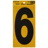 HY-KO PROD CO RV-75/6 5" BLK/YEL 6 Hy-ko Reflective Number