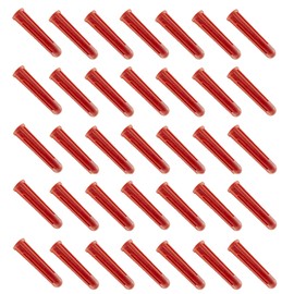 TERF® Premium Quality Red Wall Plugs - 6mm x 30mm Heavy Duty Rawl Plug Fixings - 6.0mm Fixing Hole Diameter - Ideal for Stone, Brick or Concrete - Pack of 100
