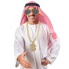 MeYuxg Sheikh Costume for Men, Carnival Arabian Costume with Headscarf,