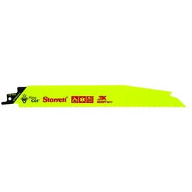 Starrett Bi-Metal King Cut Fire Rescue and Demolition Reciprocating Saw Blade - 9" Length, 1" Width, 0.63" Thickness, Tapered Blade, 10-14 TPI - 20-Pack - BTR91014-20