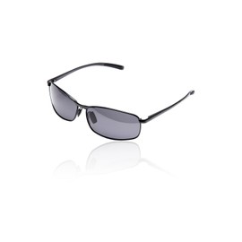 Valeria High-End Polarized Sunglasses, Spring Hinge, Metal Frame, Black