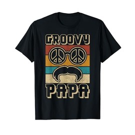 Groovy Papa 60s Outfit 70s Themed Party Costume Dad Hippie T-Shirt